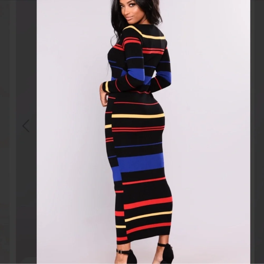 Striped Maxi Dress - Picture 4 of 5
